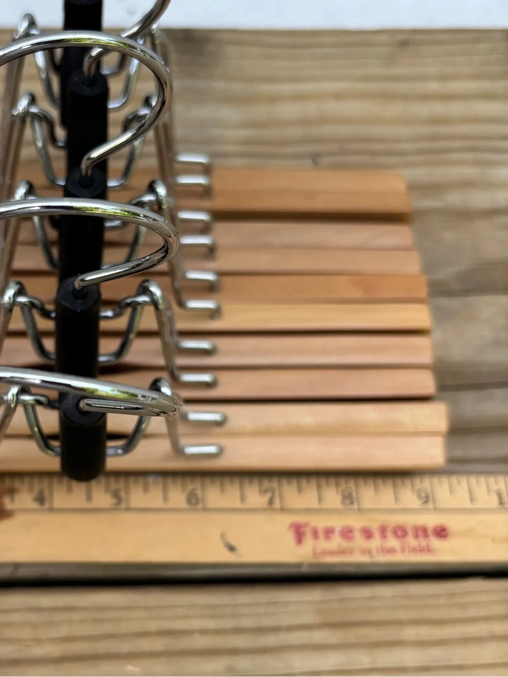 Set of 5 Natural Wooden Pants/Skirt Clamp Hangers - Non-Slip Closet Organization
